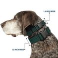 thumbnail image 2 of Buckle-Down Pet Collar, Dog Collar Plastic Buckle, Hunter Green, 13 to 17 Inches 1.5 Inch Wide, 2 of 8