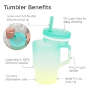 Infantino My 1st Training Cup with Straw & Handle, Lime Light, 9oz