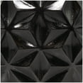 thumbnail image 4 of CosmoLiving by Cosmopolitan Aluminum Modern Bud Shape with Geometric Pattern Decorative Vase, 12"W x 11"H with Glossy Black Finish, 4 of 7