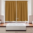 thumbnail image 2 of Ambesonne Honeycomb Kitchen Curtains, Hexagons Continuous Art, 55"x39", Ginger and Pale Coffee, 2 of 3