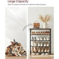 thumbnail image 4 of 5 Tier Shoe Rack Shoe Organizer for Closet Entryway with 4 Fabric Shelves and Top for Bags Shoe Shelf Steel Frame Industrial, 4 of 5