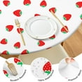 thumbnail image 4 of Tablecloth Red Strawberry Pattern Sweet Berry Design Kawaii Fruit Decor for Strawberry Lover, 4 of 7
