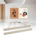 thumbnail image 2 of thinsony Magnetic Poster Hanger Frame Wooden for Maps Painting Scroll Picture Clip 41cm, 2 of 9