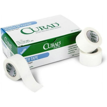 Paper Surgical Tape 1" x 10 yards Opaque White 12/Box