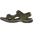 thumbnail image 3 of Drew Shoe Mens Warren Leather Open Toe Sport Sandals 8.5 Wide Olive, 3 of 7