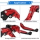 thumbnail image 4 of Palancas de freno y embrague cortas y largas para Yamaha YZF R1 02-03, palanca de freno de motocicleta ajustable en 6 posiciones, aleación de aluminio, mango rojo con extremo negro, 4 of 6