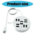 thumbnail image 5 of Yammee 10 Port USB 2.0 Hub Round Charging Adapter Fast Speed Data Transfer USB Docking, 5 of 9