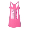 thumbnail image 2 of Survivor Awareness Flag Awareness Tri-Blend Racerback Tank Top, Vintage Pink, Large, 2 of 3