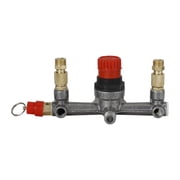 Air Compressor Pressure Valve Switch Control Manifold Regulator Gauges Tool