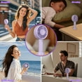 thumbnail image 6 of Decute Handheld Portable Fan with 3 Wind Speeds，USB-C rechargeable table fan for Travel Beach Makeup, 6 of 7