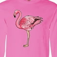 thumbnail image 4 of Inktastic Pink Flamingo Long Sleeve T-Shirt, 4 of 5