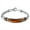 GS1476-steel bracelet brown tiger eye stone, variant on Stainless Steel Chain Splicing Tiger Eye Obsidian Bracelet for Men and Women 8.27 inch Gift