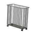 thumbnail image 4 of Carrito de almacenamiento para esterilla de , cesta de lavandería con ruedas de metal, organizador de gimnasio, cesta con ruedas para dormitorio, Negro y L, 4 of 8