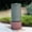 American Design + Antique + Contemporary + Industrial + Modern + Antique Green + Cement, variant on 44" Tall Large Modern Cylinder Ribbed Tower Water Fountain With Rustic Base, Contemporary Antique Green Copper Finish Outdoor Bird Feeder / Bath Cement Fountain