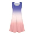 thumbnail image 7 of YunPes Girls Dress Summer Sleeveless Comfortable Casual Dress Gradient Print Children's Clothing with Pocket Vest Dress Girls plus Size Dresses, 7 of 7