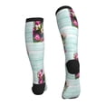 thumbnail image 4 of Compression Socks for Women and Men - Flowers And Turquoise Wooden Compression Socks Circulation for Workout, 4 of 8