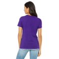 thumbnail image 2 of Bella Canvas T-Shirt à Manches Courtes Décontracté pour Femmes Violet L, 2 of 3