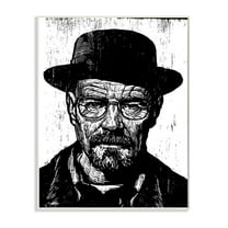 Stupell Industries Walter White Heisenberg Breaking Bad Famous People Portrait Graphic Art Unframed Art Print Wall Art, 10x15, by Neil Shigley