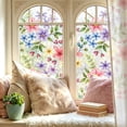 thumbnail image 4 of Window Privacy Film Rainbow Film Decorative Window Sticker, 3D Static Flower Glass Cling Tint for Home Heat Control Non-Adhesive, 17.7×78.7Inch, 4 of 8