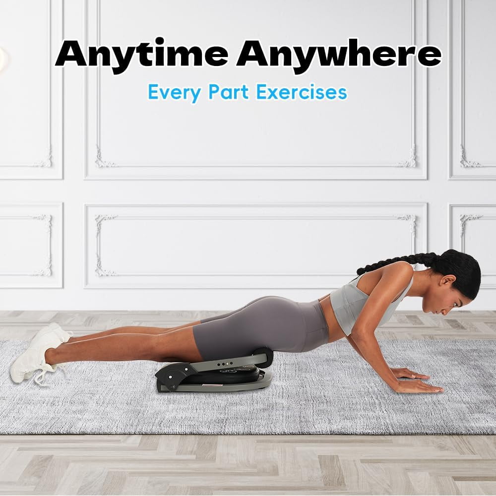 Ab Machine for Home Gym with Resistance Bands, Adjustable Sit Up Exercise Equipment for Core Workout