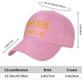 thumbnail image 3 of I Believe John 3 16 Christian Baseball Cap Men Trucker Hat Women Dad Hat Sun Hat Adjustable Ponytail Hat Black, 3 of 8