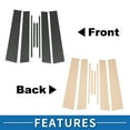 thumbnail image 4 of Unique Bargains 8 Pcs Door Pillar Window Trim for Toyota Yaris 05-14 Carbon Fiber Pattern Black, 4 of 8
