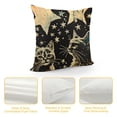 thumbnail image 4 of Inspirational Throw Pillow Cushion Cover, Cat and Dog Silhouettes with Friendship Themed Phrase and Stars Grungy Display, Decorative Square Accent Pillow Case, , Black Tan, 4 of 5