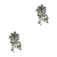 thumbnail image 1 of QualitChoice Fake Plants Artificial Plant Flower Simulation Leaf Hanging Wedding Photography Rattan Indoor Bathroom Balcony Purple red 2PCS, 1 of 6