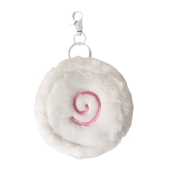 Cartoon Fish Cake Keychain Bag Soft Plush Portable Organized For Essential Stylish Decoration Gift For Women Girls