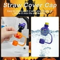 thumbnail image 4 of 5PCS Halloween Straw Cover Cap for Stanley Cup, Silicone Straw Topper for Stanley 30&40 Oz Tumbler with Handle, 10mm 0.4in Dust-Proof Reusable Straw Tips Lids for Halloween Gifts. (Color 4), 4 of 12