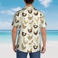 thumbnail image 5 of Cauagu Chicken Cartoon Print Hawaiian Shirt for Men,Casual Short Sleeve Button Down Shirts Summer Beach Men's Regular-Fit Short-Sleeve Print Shirt -Medium, 5 of 6