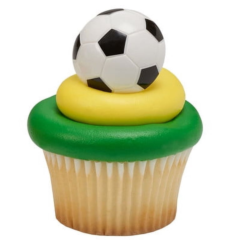 Décorations Cupcakes Football - 24 Pièces - Carton épais - Pour Anniversaire Enfant - Thème Sport