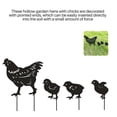 thumbnail image 2 of De Decoración Hueca De Metal Para Jardín, Gallina, Pollo, Estilo Retro Negro, Patio Creativo, Familia De Pollos, Jardín, Césped, Adornos De Pollo 4 Uds. Yuarrent HA017482-00, 2 of 7