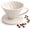 White, variant on ABCISI Pour Over Coffee Maker, Single Cup Ceramic Coffee Dripper, Reusable Filter Cone Drip Holder Slow Brewer with Hole Flat Bottom for Home, Office, Travel, Camping (Black)