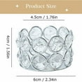 thumbnail image 3 of Crystal Tealight Holders Verdsylv Vintage Style Crystal Tealight Candle Holder, Silver Accent Transparent Glass Table Candle Stand for Dining Table, Centerpiece, Wedding Event Decor, Silver, 3 of 7