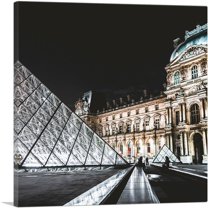 ARTCANVAS The Louvre Museum Paris France Square Canvas Art Print - Size: 36" x 36" (1.50" Deep)