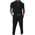 thumbnail image 2 of TMOYZQ Men's Golf Track Suit Sets 2 Piece Casual Athletic Jogging Outfits Fashion Short Sleeve Sweatsuit Comfy Sets, 2 of 6