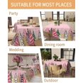 thumbnail image 5 of Square Pink Christmas Tree Tablecloth Stainproof Tablecloths,Wipeable Table Cloth Wrinkle-Free for Round/Rectangle/Oval/Square/Party/Wedding,Snowflake Forest Plaid Leopard Print Dot 60x60, 5 of 6