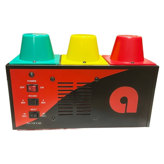 Professional Classic Boxing Interval Timer Gym Timer for Muay Thai, MMA, Kickboxing, Boxing, Martial Arts or Any Combat Sport with Lights, (DTIMER)