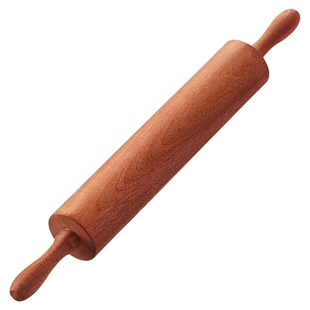 Wooden Rolling Pin With Two Handles For Rolling Baking Noodles Dumpling Noddles Home Kitchen
