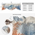 thumbnail image 6 of Tie Up Valance Curtain for Kitchen, Summer Ocean Sea Turtle Coral Rod Pocket Short Curtains Adjustable Tie-Up Shade Valances, Eucalyptus Retro Linen Window Treatment for Bathroom Living Room Bedroom, 6 of 9