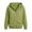 Green, variant on Women's Fleece Hoodie with Snap Buttons & Thumbholes, Drawstring V-Neck Pullover, Oversized Winter Warm Casual Top, S-2XL