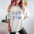 thumbnail image 4 of Njoeus Graphic Tees for Women Tshirts Shirts for Women Graphic Tees for Women Short Sleeve Summer Tops Funny Cute Floral Printed Loose Casual T Shirts Vintage Tees for Women Womens Clothes Summer Savi, 4 of 7