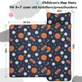 thumbnail image 5 of Football and Basketball Black Pattern Teens Toddler Nap Mat with Pillow, Sleeping Mat Bag for Preschool Daycare 59"x22", 5 of 6