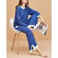 thumbnail image 7 of Richie House Womens Pajama Set Long Sleeve Sleepwear Scoop Neck Pjs Sets S-XXL 2 Pc set Lounge RHW4044, 7 of 7