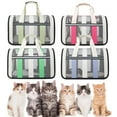 thumbnail image 4 of SharkTRUE IPEWLEX Portable and Foldable Small Pet Carrier with Adjustable Shoulder Strap and Ventilated Mesh, Black, 14 lb Limit, 4 of 8