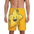 thumbnail image 1 of Fotbe Happy Cartoon Star Pantalones Cortos de Pijama para Hombre, Ropa de Dormir, Pantalones de Pijama Cortos para Hombre-3X-Large, 1 of 6