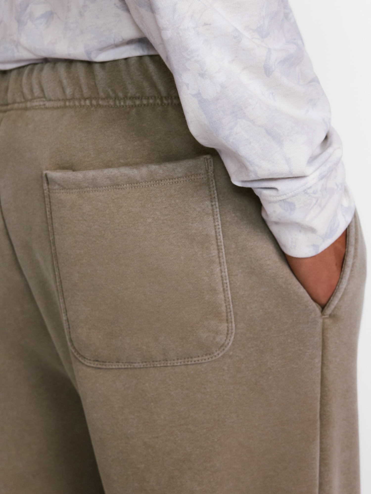 No Boundaries Heavyweight Fleece Open Hem Sweatpants, 30'' Inseam, Men's XS-3XL