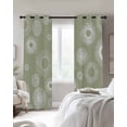 thumbnail image 3 of Geometric Blackout Curtains, Light Blocking Print Window Curtains, Abstract Sage Green White Boho Circle Dot Thermal Insulated Window Drapes for Living Room Kitchen Cafe 2 Panels, 55"W x 39"L, 3 of 9
