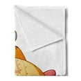 thumbnail image 2 of Yellow Submarine Soft Flannel Fleece Blanket, Sea Theme Design in Cartoon Style Illustration of a Submarine Print, Cozy Plush for Indoor and Outdoor Use, 70" x 90", Orange and Yellow, by Ambesonne, 2 of 5